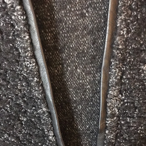 Club Monaco Wool Blend Asymmetrical Boucle Open Jacket - Picture 8 of 12